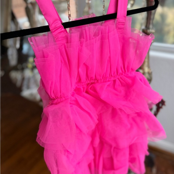 Pink Ruffled Kids Dress - Picture 3 of 5